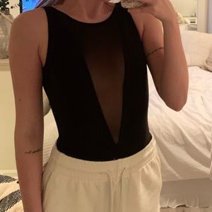 Black Mesh One Piece
